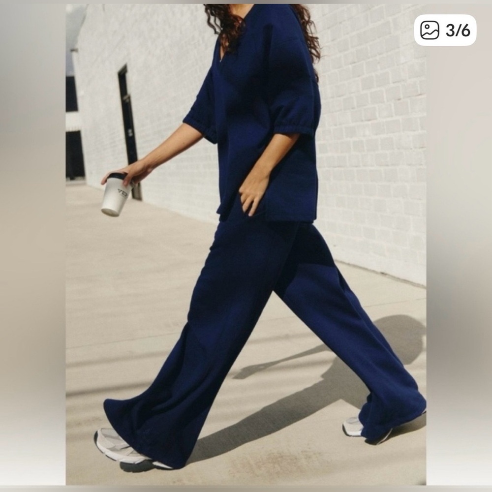 Free People Movement On The Run Set In Navy Size Large - Picture 3 of 15